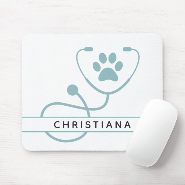 Custom Veterinarian Veterinary Professionals Mouse Mat (With Mouse)