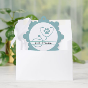 Custom Veterinarian Veterinary Professionals Tree Decoration Card
