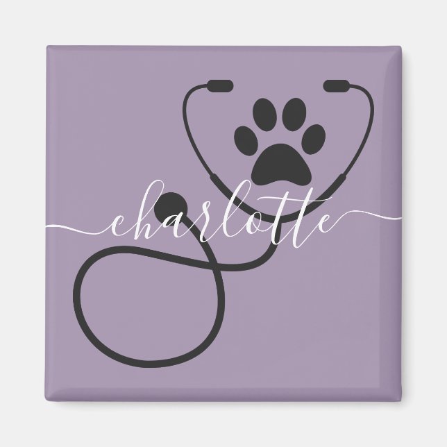 Custom Veterinarian Veterinary Tech Vet Assistant Magnet (Front)