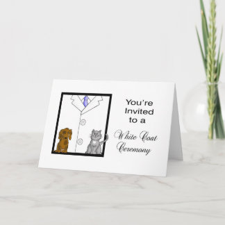 Custom Veterinarian White Coat Ceremony Invitation