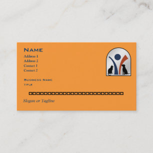 Custom Veterinary Animal Logo with Cat and Dog Business Card
