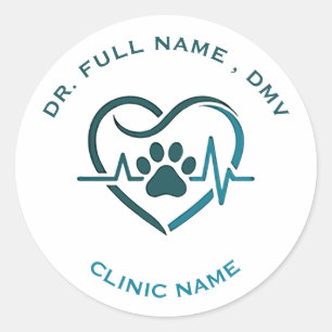 Custom Veterinary Logo Sticker 