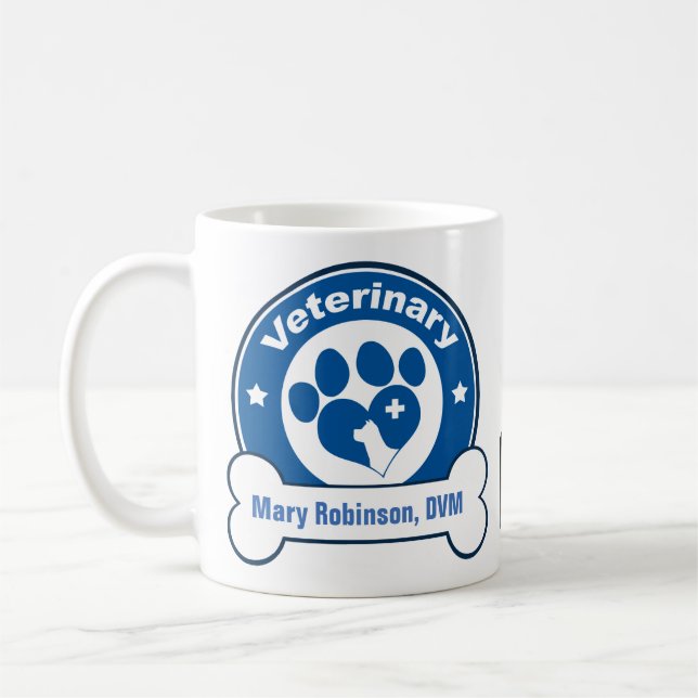 Custom Veterinary Medicine Coffee Mug (Left)
