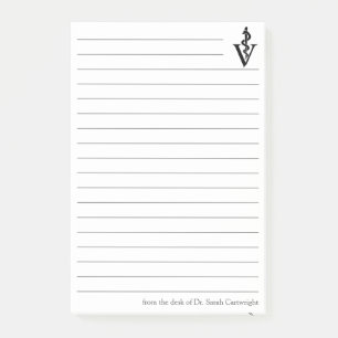 Custom Veterinary Office Veterinarian Caduceus Post-it Notes