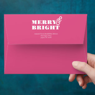 Custom Vibrant Pink Envelopes