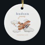 Custom Vintage Aeroplane Ornament<br><div class="desc">Plane Ornament
Ready to be personalised by you!</div>