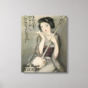 Custom Vintage Aesthetic Japan Kimono Canvas Print