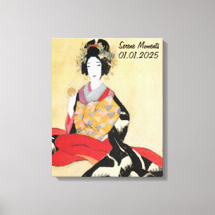 Custom Vintage Aesthetic Japan Kimono  Canvas Print