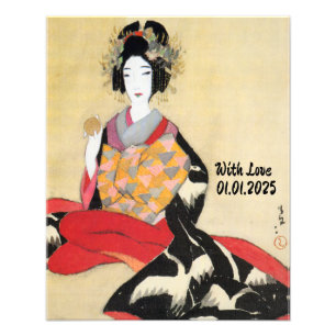 Custom Vintage Aesthetic Japan Kimono illustration Photo Print
