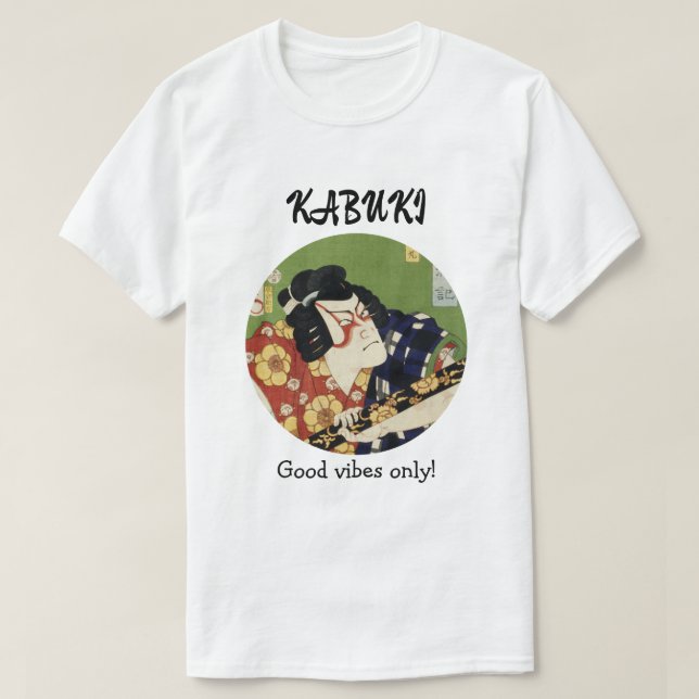 Custom Vintage Aesthetic Japanese Kabuki Theatre T-Shirt (Design Front)