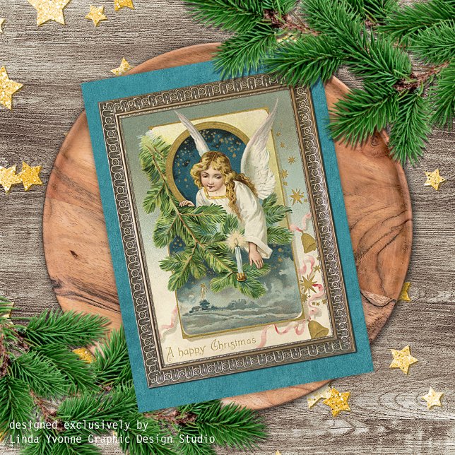 Custom Vintage Antique Holiday Seasons Greetings Postcard (Creator Uploaded)