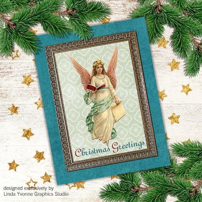 Custom Vintage Antique Holiday Seasons Greetings Postcard (Creator Uploaded)