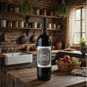 Custom Vintage Apple Cider Label Sticker