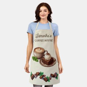 Custom Vintage Bakery Merch Brownie Art Apron
