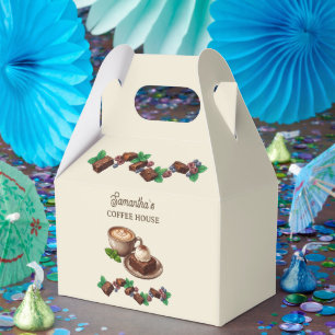 Custom Vintage Bakery Merch Brownie Art Favour Box