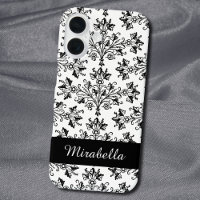 Custom Vintage Black and White Floral Pattern