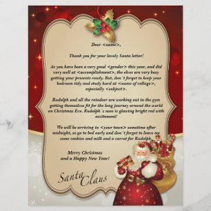 Custom vintage Christmas red letter from Santa…