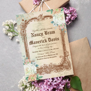Custom Vintage Classical Wedding Invitation