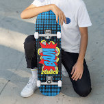 Custom Vintage Comic Book Pop Art Style BAM! Skateboard<br><div class="desc">Cool and fun colourful vintage comic book pop art style theme inspired motif. With room to customise or personalise with name,  monogram,  initials,  or (limited) text of your choice.</div>
