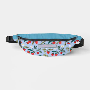 Custom Vintage Cottagecore Strawberry Pattern Bum Bags