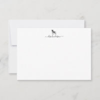 Custom Vintage Dog Fox Terrier Note Card