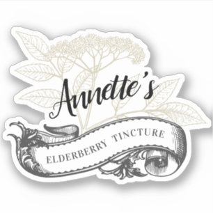 Custom Vintage Elderberry or Elderflower Tincture
