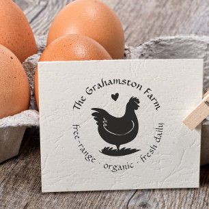 Custom Vintage Family Farm Chicken Coop Name Rubber Stamp
