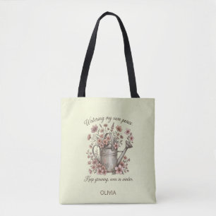 Custom Vintage Floral Botanical Tote Bag
