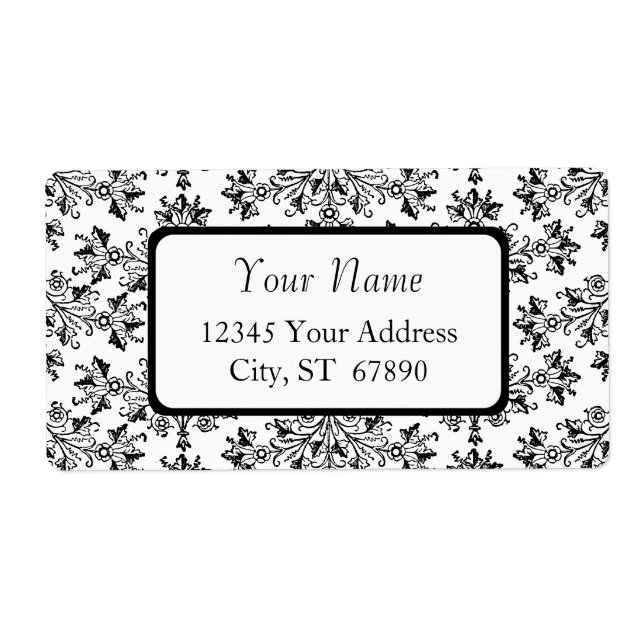 Custom Vintage Floral Daisy Address Labels (Front)