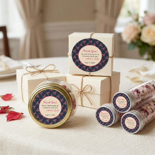 Custom Vintage Floral Thank You Sticker 