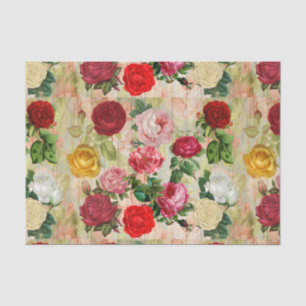Custom Vintage Flower Print Floral Tissue Paper