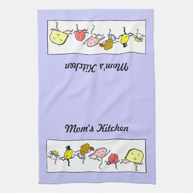 Custom Vintage Food Art Kitchen Towel (Vertical)