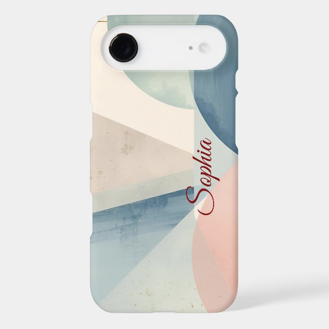 Custom Vintage Geometric Pastel Phone Case — iPhon (Back)
