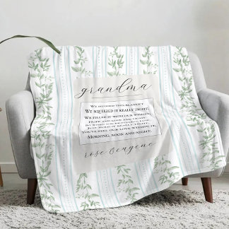 Custom Vintage Gift to Grandma Nana from Grandkids Sherpa Blanket