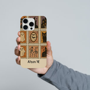 Custom Vintage Halloween Stamp iPhone Case for Her