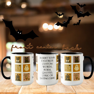 Custom Vintage Halloween Stamp Mug for Women