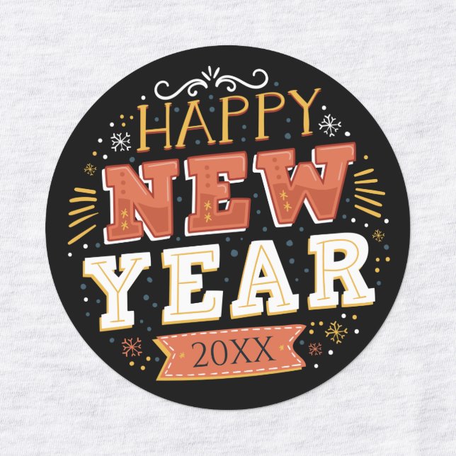 Custom Vintage Happy New Year Eve Design Unique (Design 1)