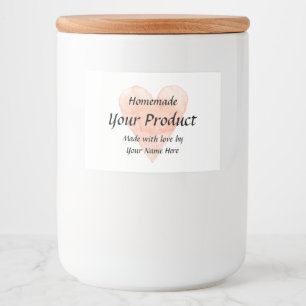 Custom vintage heart canning template mason jar food label