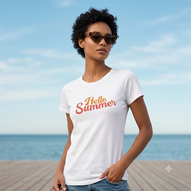 Custom Vintage Hello Summer Vacation Shirt (Hello Summer Shirt)