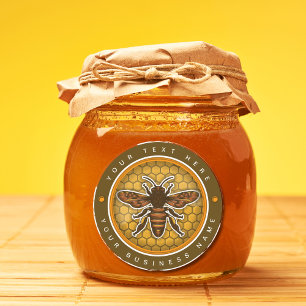 Custom vintage Honey Jar Bee Label