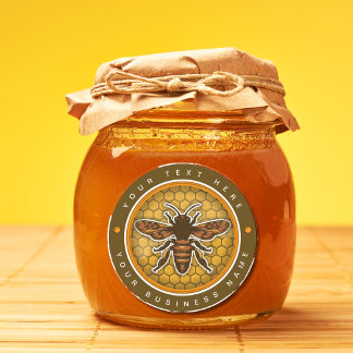 Custom vintage Honey Jar Bee Label
