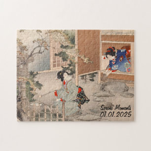 Custom Vintage Japanese Tea Ceremony Art 4 Jigsaw Puzzle