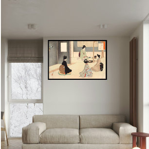 Custom Vintage Japanese Tea Ceremony Art 5 Poster