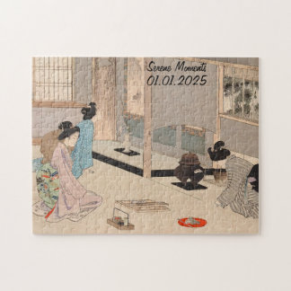Custom Vintage Japanese Tea Ceremony Art 6 Jigsaw Puzzle