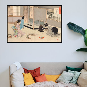 Custom Vintage Japanese Tea Ceremony Art 6 Poster