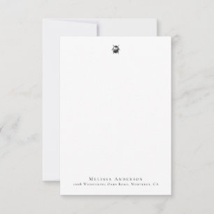 Custom Vintage Ladybug Note Card