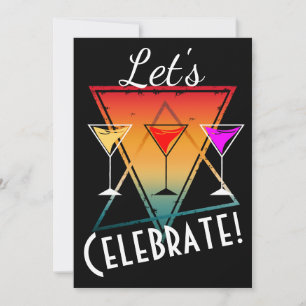 CUSTOM VINTAGE LET'S CELEBRATE BIRTHDAY PARTY INVITATION