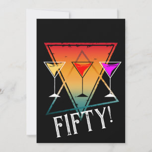 CUSTOM VINTAGE LET'S CELEBRATE FIFTY BIRTHDAY INVITATION