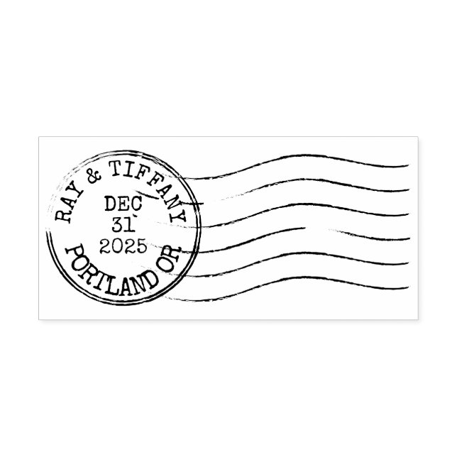 Custom Vintage Letter Postmark Self-inking Stamp (Design)