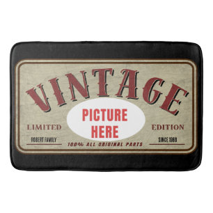 CUSTOM VINTAGE LIMITED EDITION PERSONALIZE PHOTO BATH MAT